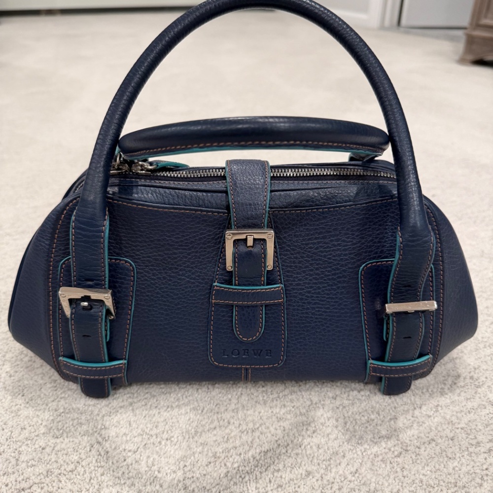 Loewe Leather Handbag - Dark Blue